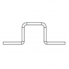 Brida zincata  135 x 48 x 5 mm pentru profile 41 x 21 mm, 41 x 41 mm, Rocast