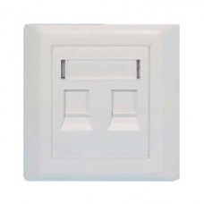Faceplate 2 porturi, ingropat, 86x86